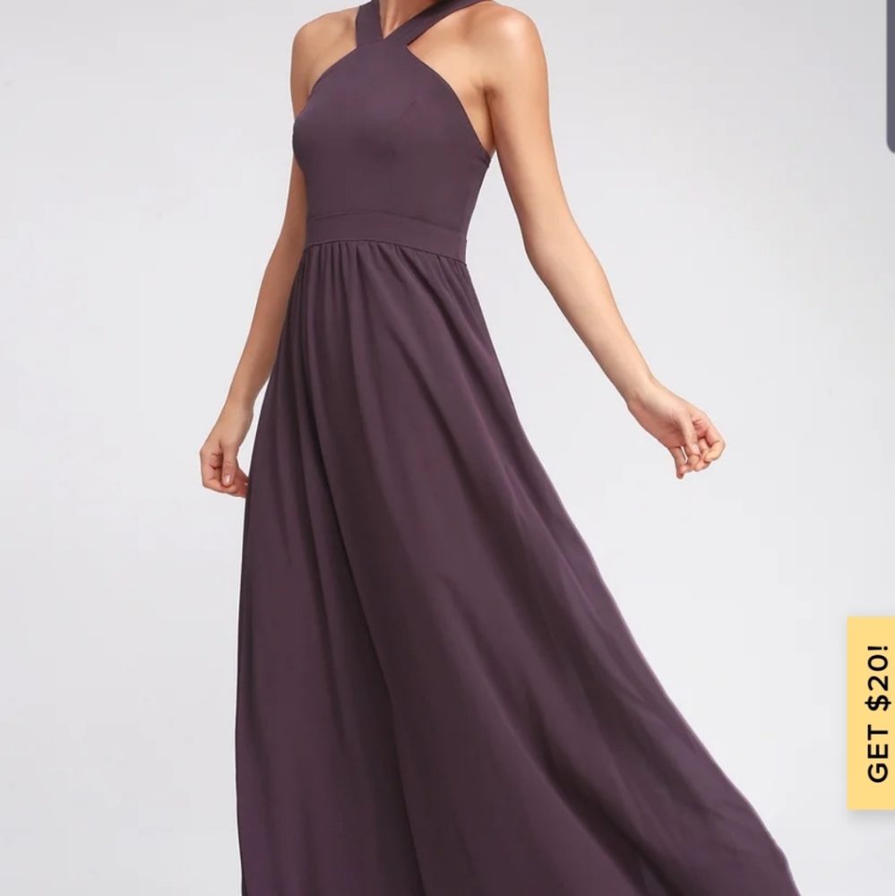 Lulus Air of Romance Dusty Purple Dress